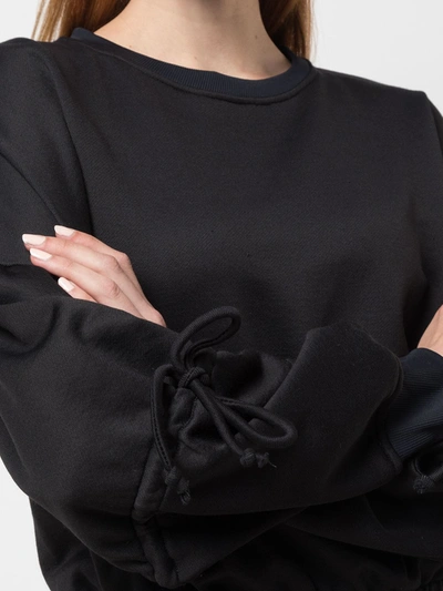 Shop Koral Trivia Valo Cropped Sweatshirt In Black