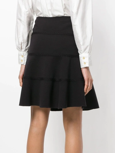 Pre-owned Alaïa Skate Lace Detail Skirt In Black