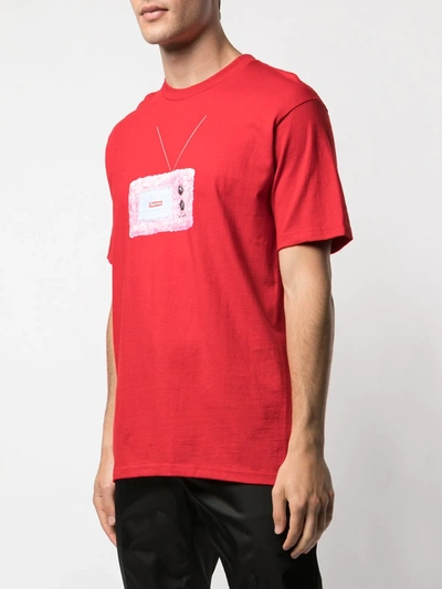 Shop Supreme Tv Crew Neck T-shirt In Red