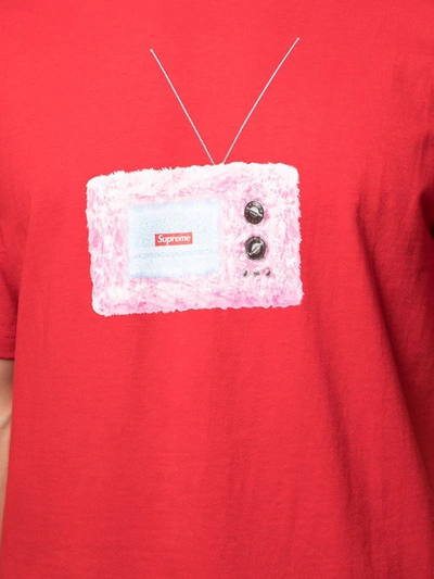 Shop Supreme Tv Crew Neck T-shirt In Red