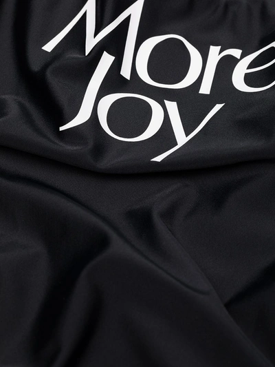 Shop More Joy Logo Print Swimsuit In Black