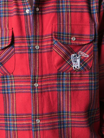 Shop Billionaire Boys Club Astronaut Plaid-check Shirt In Red