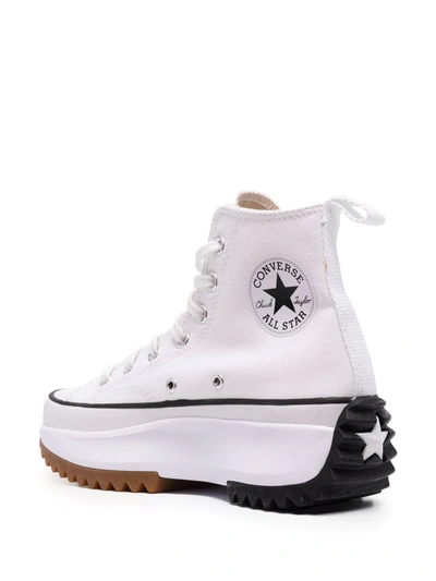 Shop Converse Run Star Hike Canvas Sneakers In White