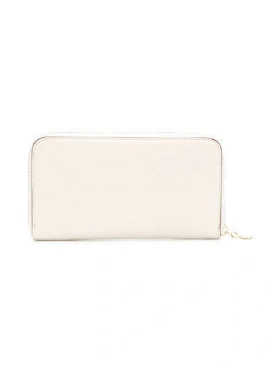 Shop Stella Mccartney Perforated Logo Wallet In White