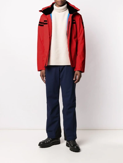 Shop Rossignol Chest Stripe Hooded Jacket In Red