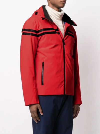 Shop Rossignol Chest Stripe Hooded Jacket In Red