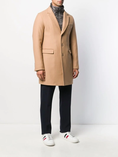 Shop Herno Single-breasted Coat In Brown