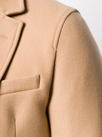 Shop Herno Single-breasted Coat In Brown