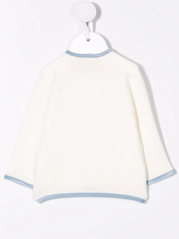 La Stupenderia long-sleeved cotton cardigan - Neutrals