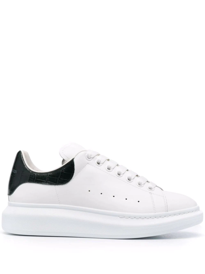 Shop Alexander Mcqueen Oversized Low-top Sneakers In Weiss