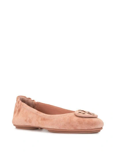 Tory Burch Minnie Nappa Leather Ballet Flats In Pink