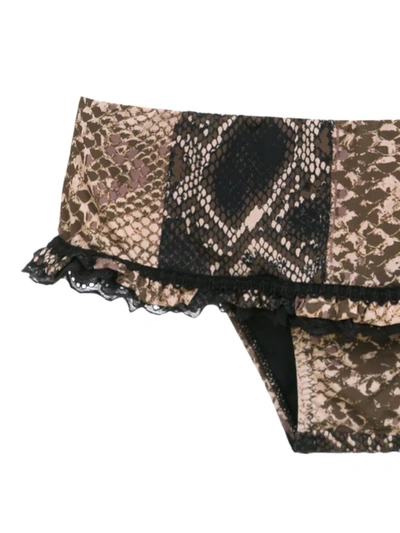 Shop Amir Slama Printed Bikini Set In Black