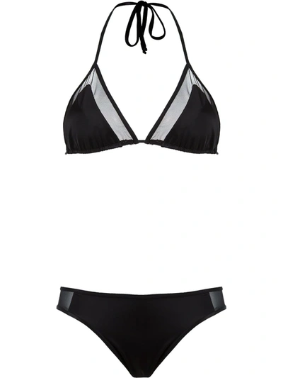 Shop Brigitte Triangle Bikini Set In Black