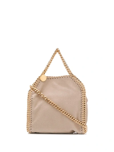 Shop Stella Mccartney Tiny Falabella Tote In Neutrals