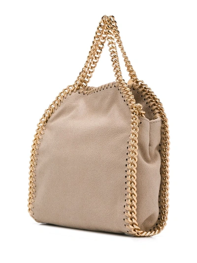 Shop Stella Mccartney Tiny Falabella Tote In Neutrals