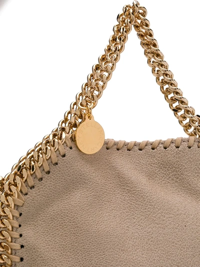 Shop Stella Mccartney Tiny Falabella Tote In Neutrals