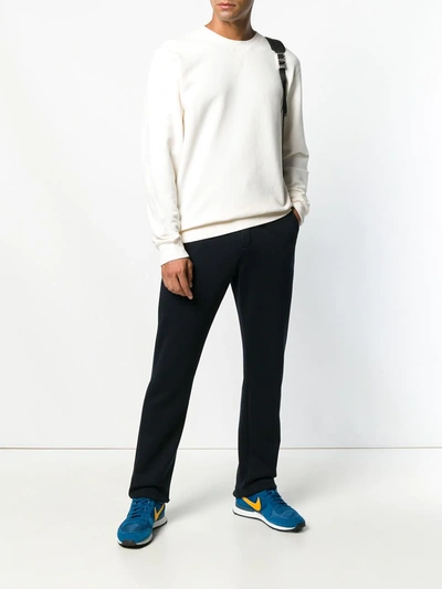 Sunspel Crewneck Sweatshirt In White