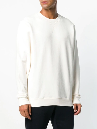 Sunspel Crewneck Sweatshirt In White