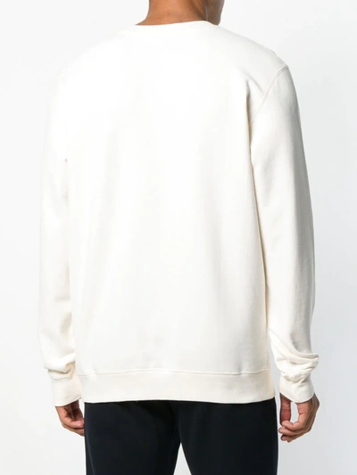 Shop Sunspel Long-sleeve Crewneck Sweatshirt In White