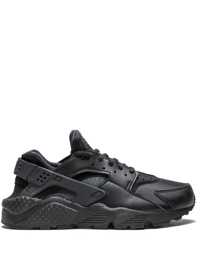 Shop Nike Air Huarache Run "black/black" Sneakers