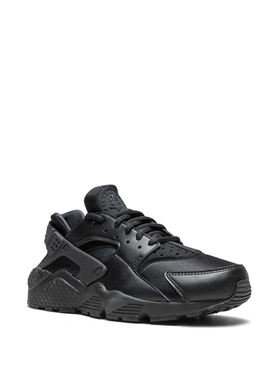 Shop Nike Air Huarache Run "black/black" Sneakers