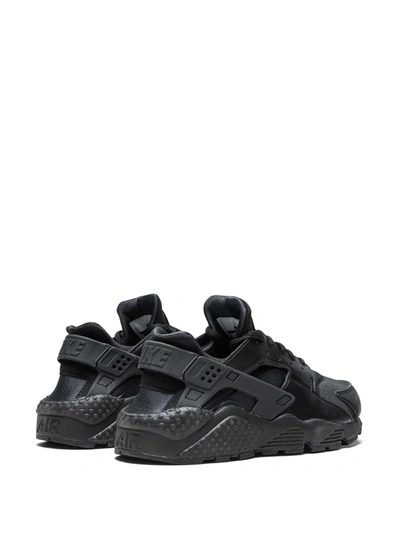 Shop Nike Air Huarache Run "black/black" Sneakers