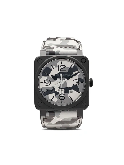 Shop Bell & Ross Br 03-92 42mm Watch In Grey And White