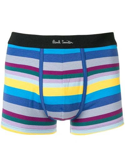 Shop Paul Smith Striped Boxer Shorts In Blue