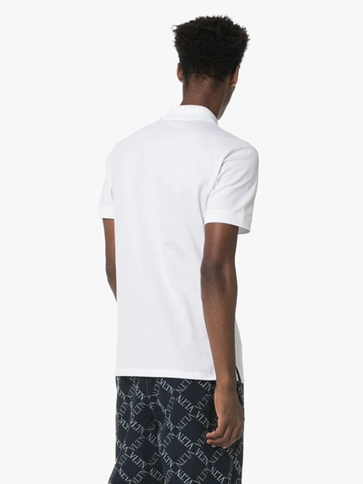 Shop Alexander Mcqueen Skull Logo-embroidered Polo Shirt In White