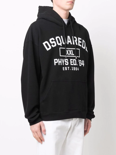 Shop Dsquared2 Logo-print Hoodie In Schwarz