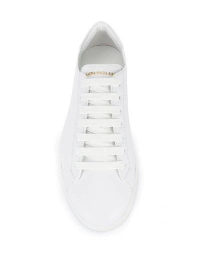 Shop Dolce & Gabbana Logo Plaque Low-top Sneakers In White