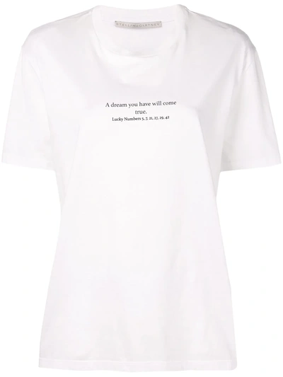 Shop Stella Mccartney Lucky Numbers T-shirt In White