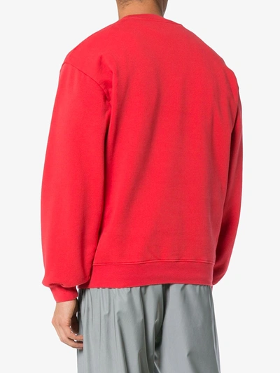 Shop Balenciaga Copyright Logo Print Sweatshirt In Red