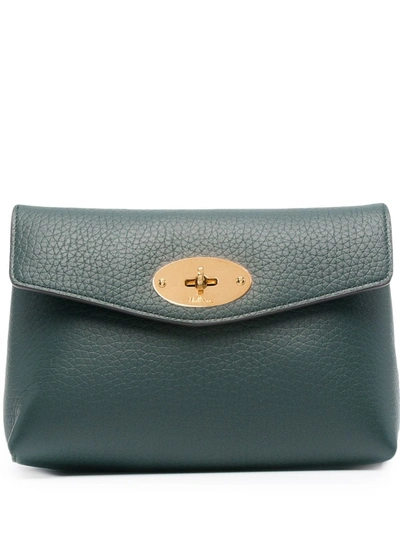 Shop Mulberry Darley Cosmetic Pouch In Green