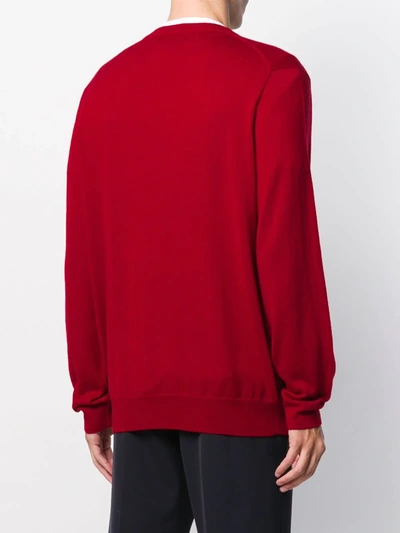 Shop Polo Ralph Lauren Embroidered Logo Sweatshirt In Red