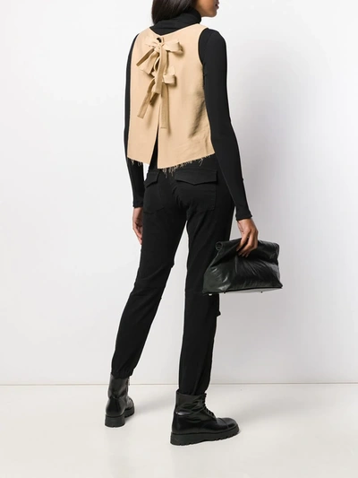 Song For The Mute Distressed Style Vest In Neutrals