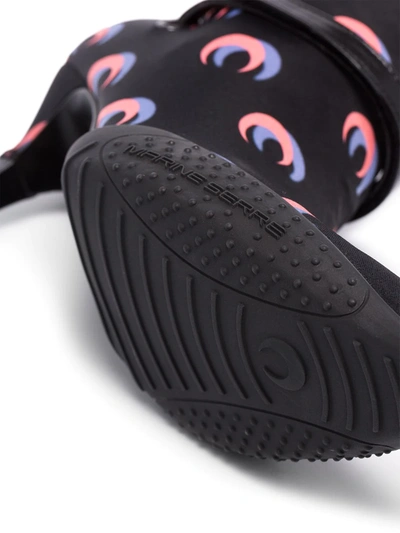 Marine Serre 50mm Moon Shadow Print Neoprene Boots In Black