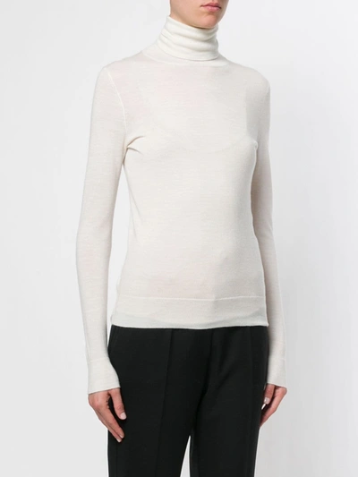 Shop N•peal Superfine Roll Neck Jumper In White