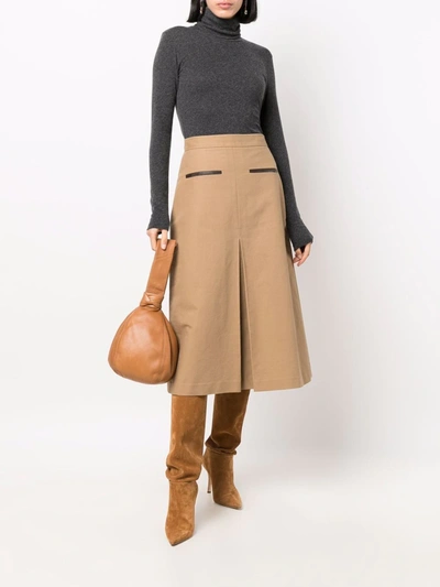 Majestic Cashmere Blend High-neck Sweater In 灰色