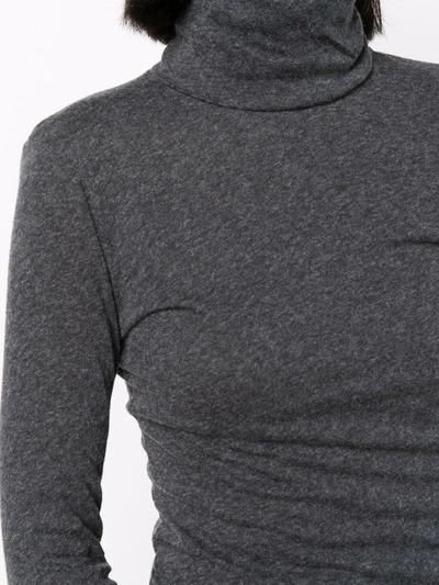 Majestic Cashmere Blend High-neck Sweater In 灰色