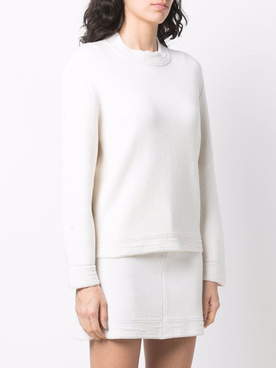 Barrie Stitch-detail Jumper In Weiss
