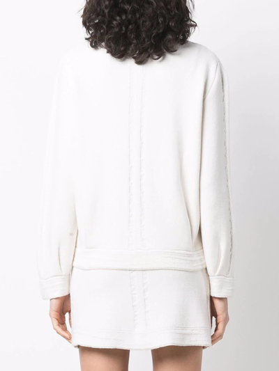 Barrie Stitch-detail Jumper In Weiss