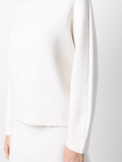 Barrie Stitch-detail Jumper In Weiss