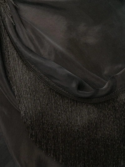 AGANOVICH DRAPED NECKLINE DRESS - 黑色
