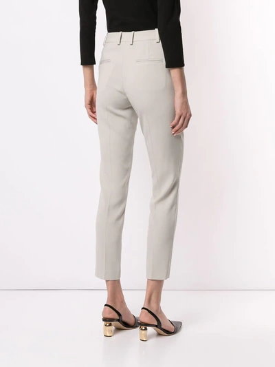 Shop Paule Ka Slim-fit Tailored Trousers In Neutrals