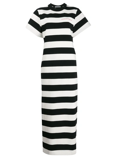 Shop Alexander Wang Striped Maxi Dress In White