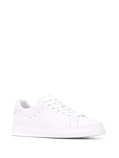 Shop Tory Burch Howell Leather Sneakers In White