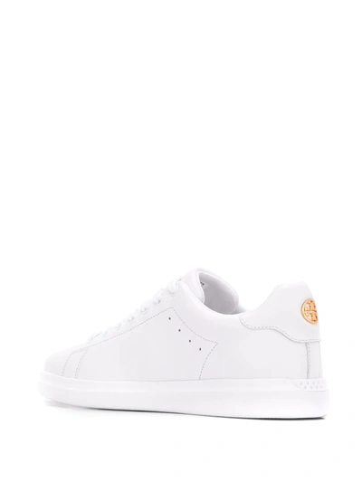 Shop Tory Burch Howell Leather Sneakers In White