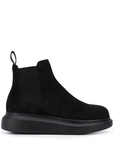 Shop Alexander Mcqueen Oversized-sole Ankle Boots In Black