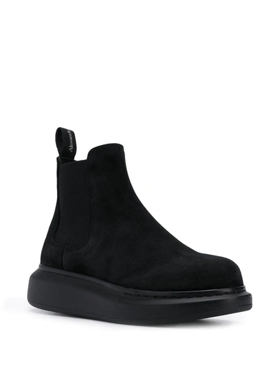 Shop Alexander Mcqueen Oversized-sole Ankle Boots In Black